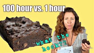 100 Hour Brownies vs 1 Hour Brownies VEGAN RECIPE!