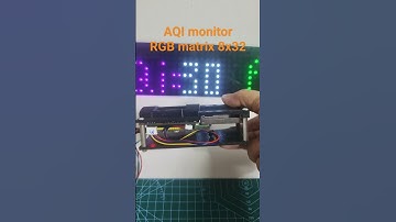 AQI monitor+RGB Matrix 8x32 rp2040 #shortvideo #status  #diy #trending #reels #rp2040