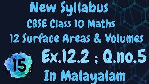 Exercise 12.2 Q.no.5 Class 10 Maths Chapter 12 New Syllabus In Malayalam