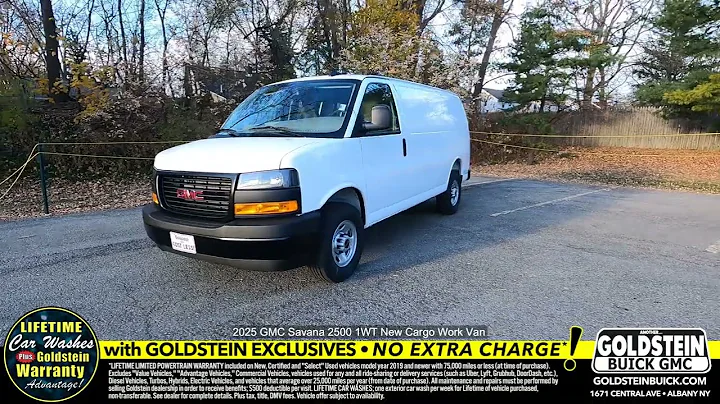 2025 GMC Savana 2500 1WT New Cargo Work Van