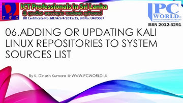 06 Adding or Updating Kali Linux Repositories To System Sources List-Sinhala Lesson