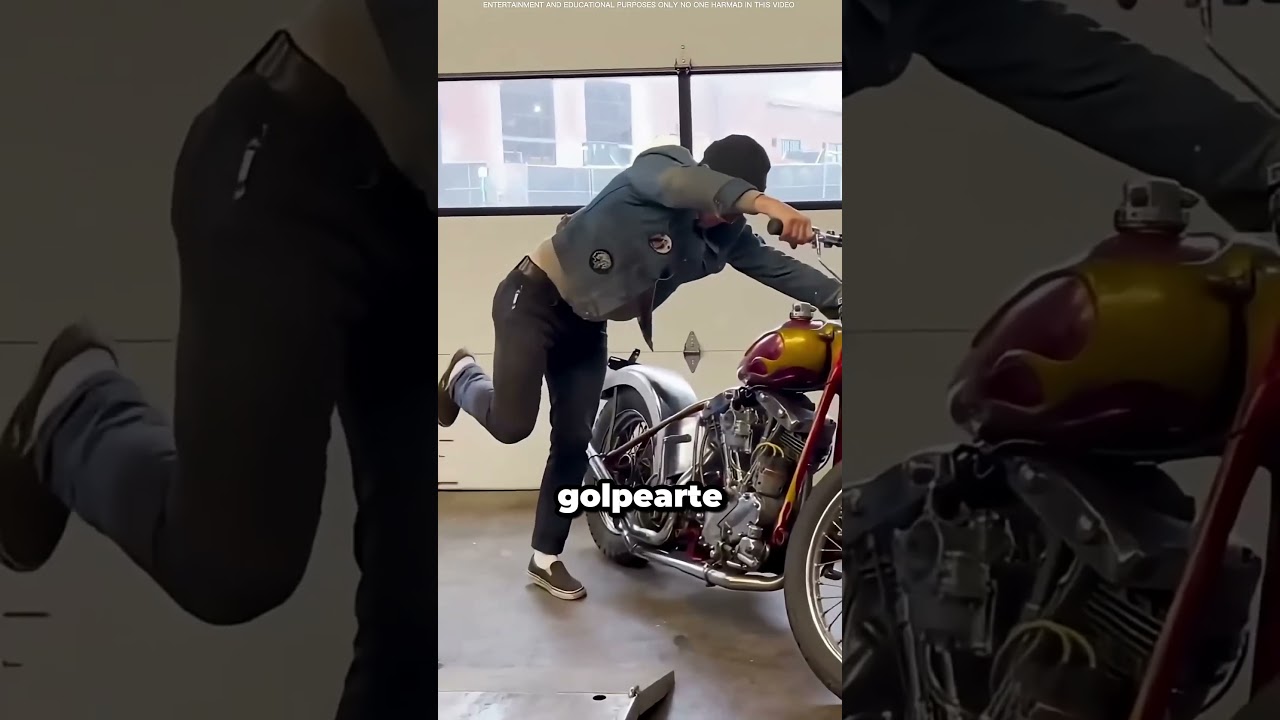 No arranques la motocicleta antigua de esta manera 🛞🏍