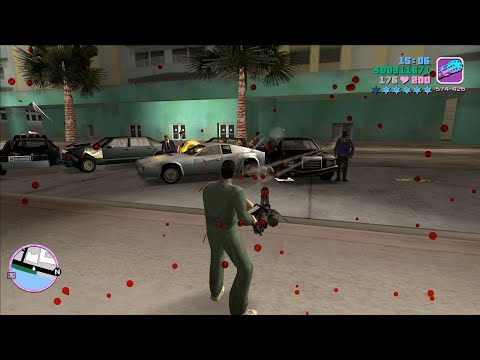 GTA Vice City Epic 6-Stars Police Chase Escape