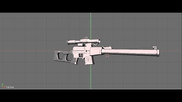 VSS Vintorez sniper rifle 3D model (high poly)