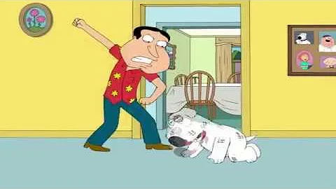 Family Guy - Quagmire Beats Up Brian (UK Version) UNCENSORED