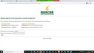 MCCC Library Login