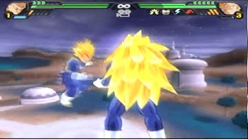 Red Potara Battle Goku SSJ3 VS RP Super Vegeta - Dragon Ball Z Sparking! METEOR