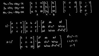 Cholesky Decomposition | Numerical Methods