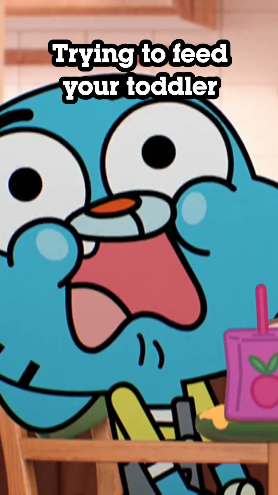 Trying to feed your toddler be like... | Gumball | @cartoonnetworkuk #shorts
