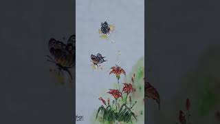 #타임머신 #옛추억소환 #2019년~2020년 천아트 그림들 페브릭페인트 물감으로ᆢ모자는 수채화 어슬픈 그림도 추억됨이 좋다