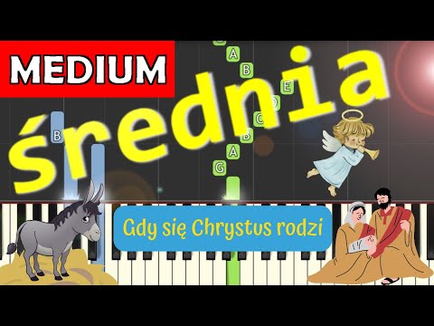 🎹 Gdy się Chrystus rodzi - Piano Tutorial (średnia wersja) 🎵 NUTY W OPISIE 🎼