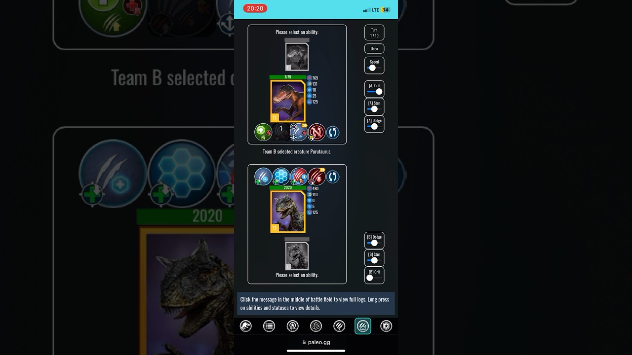 Saurolyth vs Purutaurus🟡