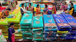Erode Saree Wholesale Market Tour  AK TEX Erode Latest Saree Collection Full Details