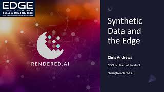 Synthetic Data and the Edge, Rendered.ai at Edge Computing World