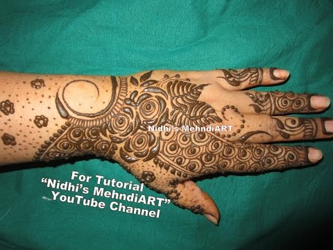 Easy DIY Floral Arabic Henna Mehndi Design Tutorial for Back Hand - YouTube