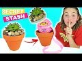 How To Make DIY Super Secret Stash Plant | Easy Kids Crafts With Ava | Secret Compartment