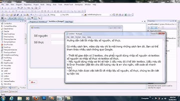 Nâng cao 03   Hướng dẫn tạo Textbox cho phép nhập số nguyên và số thực avi