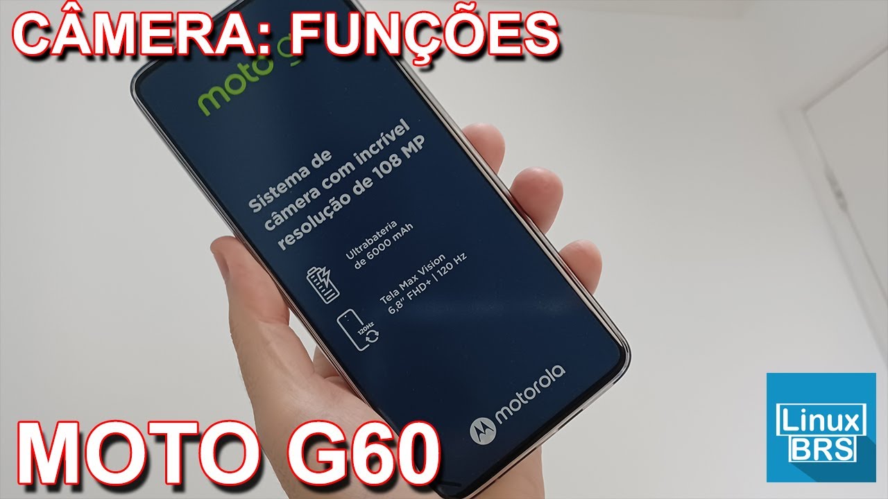 Motorola Moto G60 Câmera funções YouTube