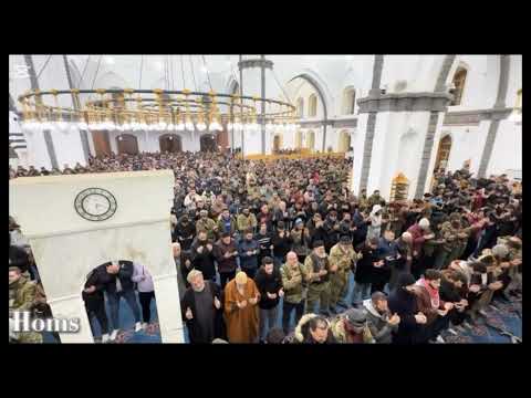 الساعات الأولى يوم التحرير صلاة الفجر جامع خالد ابن الوليد في مدينة حمص الساعة 6 5 يوم 8 12 2024 