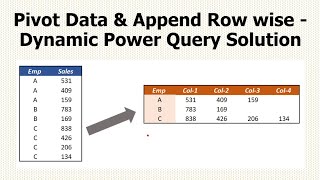 Pivot Data & Append Row wise -  Dynamic Power Query Solution