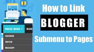 How to Link Submenu to Pages in Blogger/ Website | Link Submenu in HTML/CSS Coding