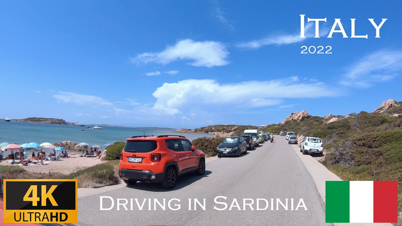 1-hour Scenic drive around Maddalena Island with some beaches | Sardinia, Italy 4K