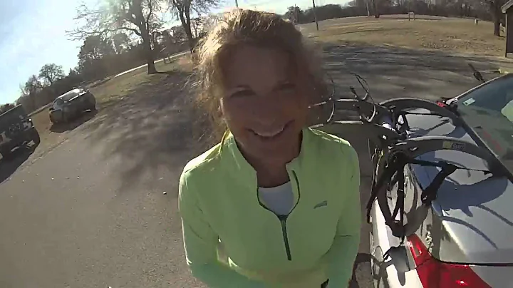 Mountain Biking with Janine - her first trip on ol...