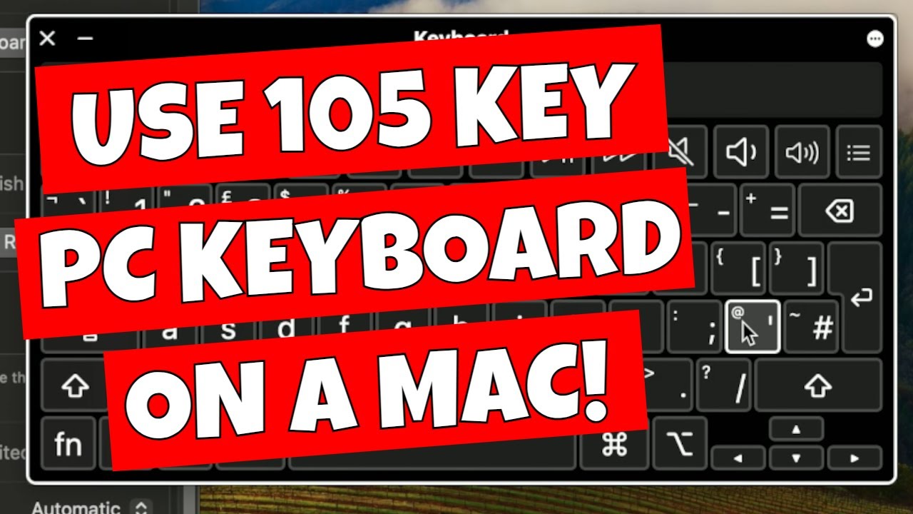 How To Get UK British PC Layout ISO 105 Keyboards Working In MAC OS Mac ...