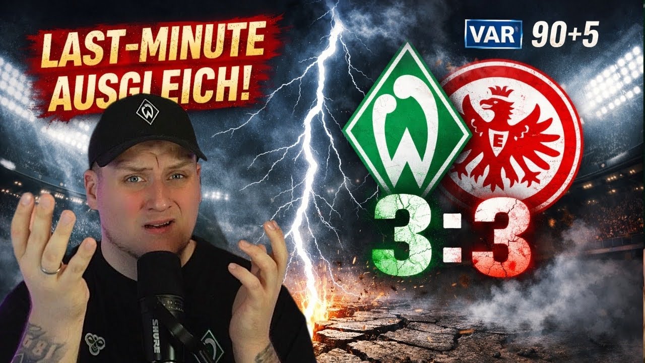 90+5! VAR-Schock im Weserstadion 😡 Werder kassiert Last-Minute-Ausgleich gegen Frankfurt