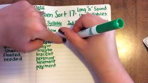 Word Study Video: Green Sort 17