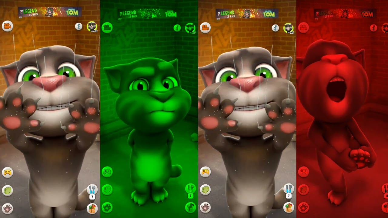 Talking Tom Funny Color Effects Video || 