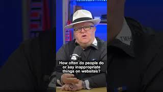 How often do people do or say inappropriate things on websites?
