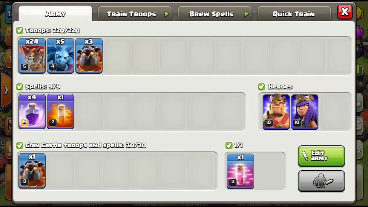 3 star LAVALOON attack on MAX TH9.. with low level