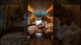 DIY Luxury Camper Van Transformation | Tiny House Inside Old Car Timelapse #shorts #timelapse