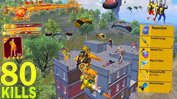 80Kills!😳 NEW BEST LOOT GAMEPLAY with p90+AWM+AMR 🔥Pubg mobile