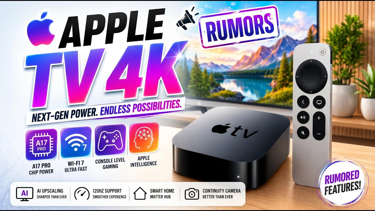 Apple TV 4K (2026) Rumors: Console Gaming, AI Upscaling & 120Hz