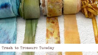 Lovely Ribbon from Tea Towels — Repurpose Old Towels on Trash to Treasure Tuesday @paperkraftd1