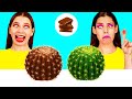 チョコレートの食べ物 vs 本物の食べ物のチャレンジ | 料理のクレイジーなアイデア BaRaDa Best