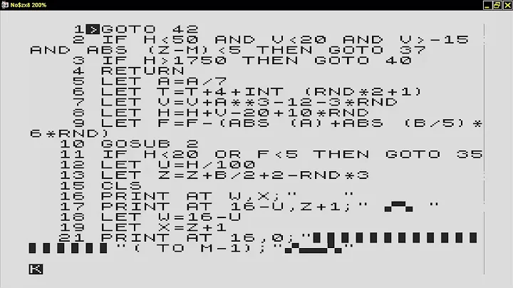 Lunar Lander OTHER 19xx SINCLAIR ZX80 ZX 80 ZX81 ZX 81 Science of Cambridge Ltd