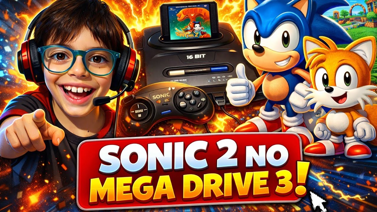 Joguei Sonic 2 no Mega Drive 3 e foi INCRÍVEL! 🎮🔥