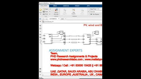 PV, wind and BESS in island and grid connected- Matlab Simulink Assignments