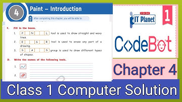 Exercise Solutions of Paint - Introduction | Chapter-4 Class 1 Computer #codebot #aps
