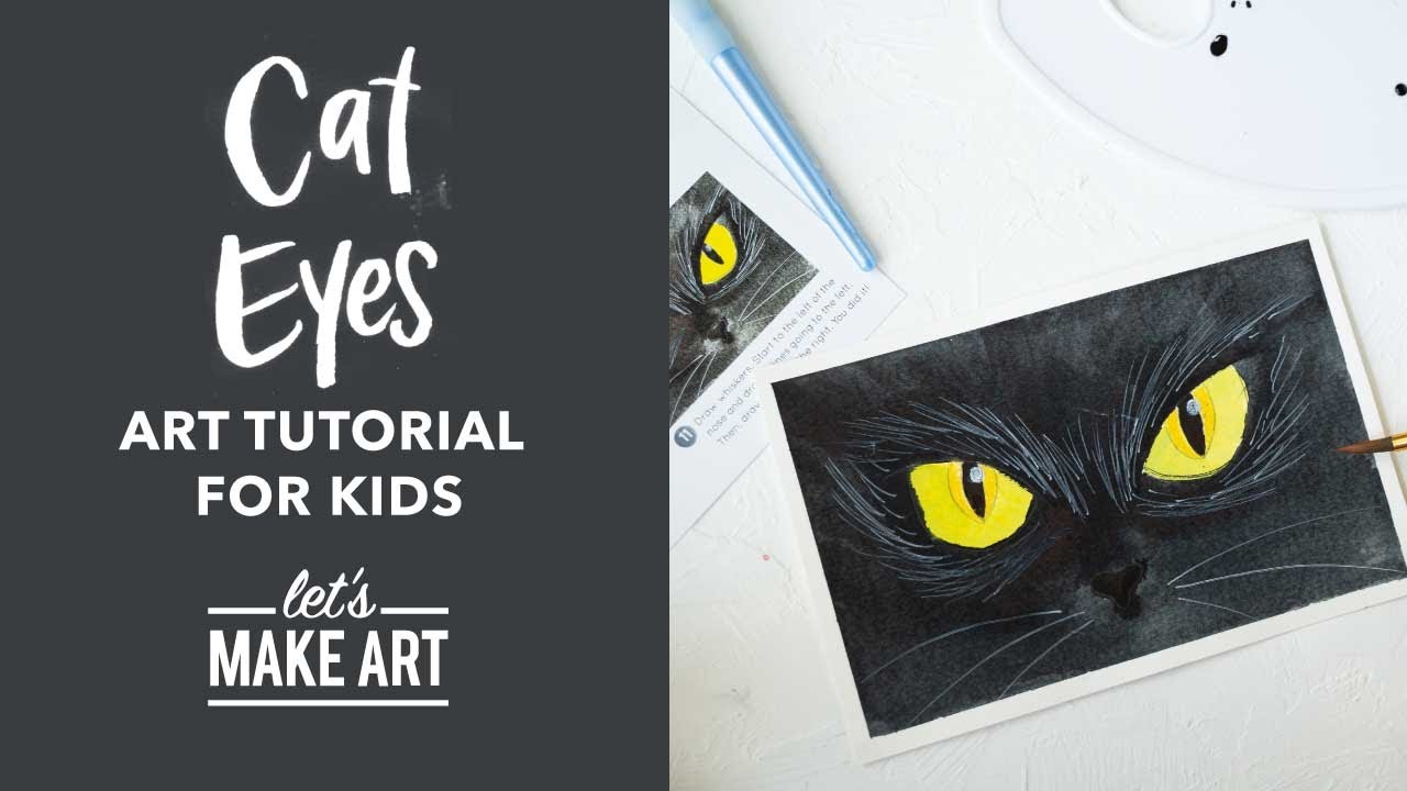 Cat Eyes 🎃 Halloween Art Project for Kids by Nicole Miyuki of Let's ...