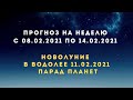 прогноз на неделю  с 08.02.2021 по 14.02.2021