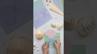 3D Paper Shell Crafts Create A Beachy Seaside Paradise L Paper Craft Free Template L Kathy Beymer