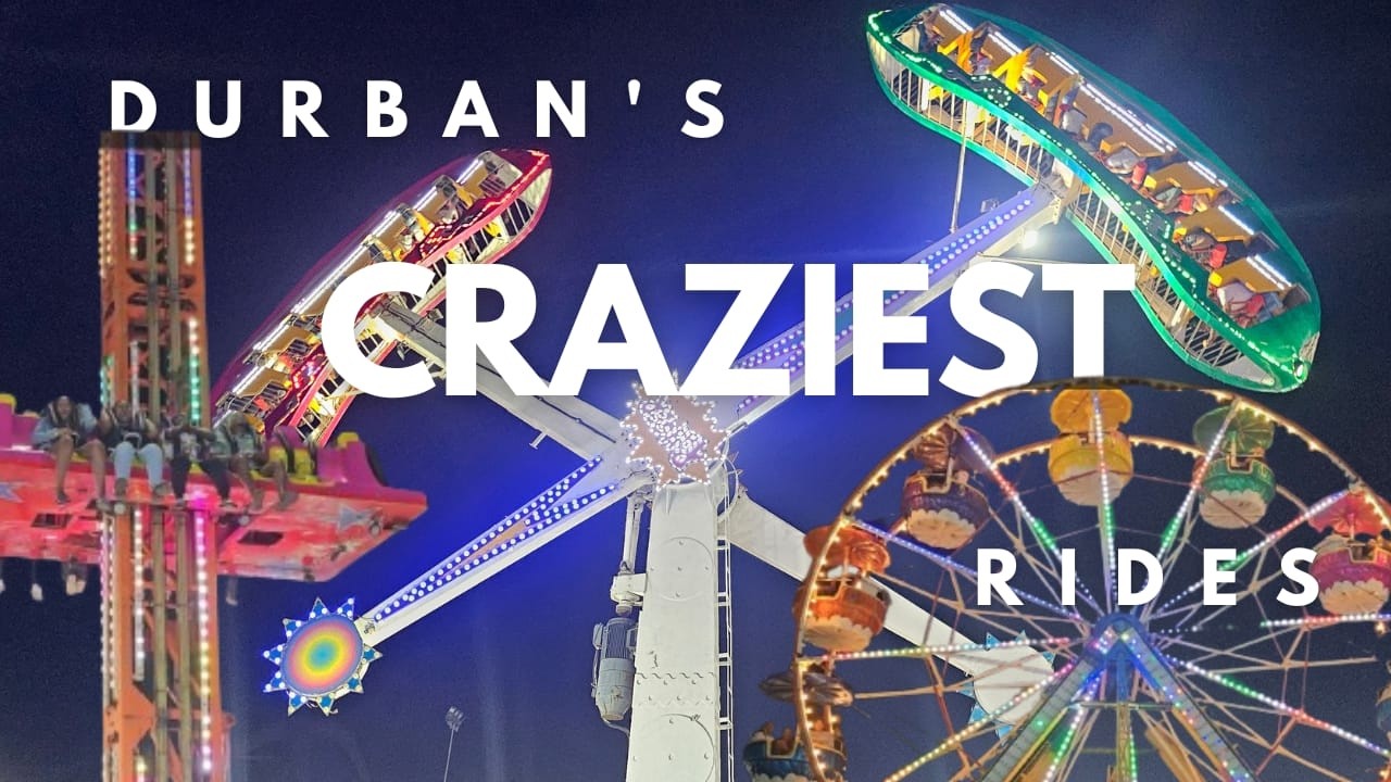 Ярмарка развлечений Dubai Souk Fun Fair в Дурбане 🎡| Падение с вращающейся платформы, эффект рейн...