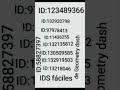 les puse IDS de GD para que los jueguen comenten difícil para que ponga IDS difíciles