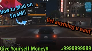 Fivem Modding Tutorial Give Items, Infinite Money, Etc