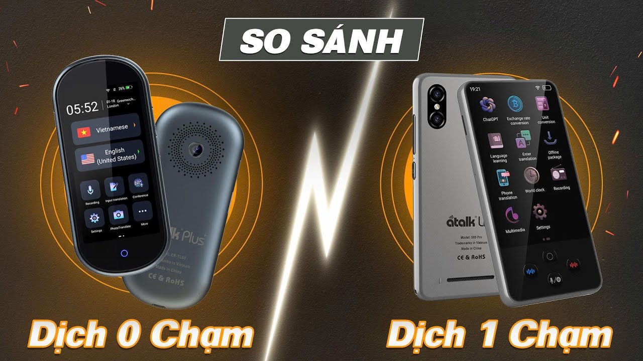 So Sánh Sự Tính Năng Dịch Tự Động - Không Cần Bấm Nút - Không Cần Chạm Với Tính Năng Phiên Dịch 1 Chạm