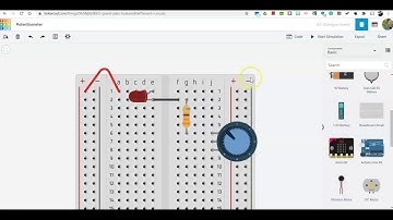 Potentiometer Circuit - Tinkercad
